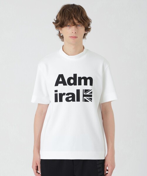 BLACK LABEL CRESTBRIDGE（ブラックレーベル・クレストブリッジ）の「【BLACK lab.×Admiral】シャドーチェックロゴグラフィックTシャツ（Tシャツ/カットソー・メンズ・レッド系その他/オフホワイト/ブラック・M/L/XL）」の2枚目の写真