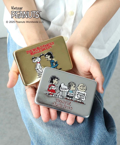 セール】【PEANUTS】マルチコンパクトミラーケース（手鏡/メイクミラー