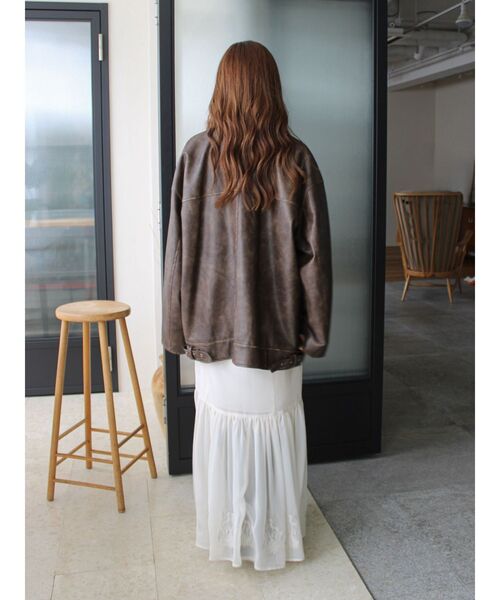 Ungrid（アングリッド）の「ルーズシルエットフェイクレザーブルゾン（ブルゾン・レディース・ブラウン/ブラック・FREE）」の20枚目の写真