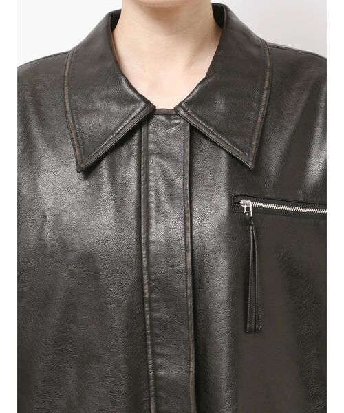 ルーズシルエットフェイクレザーブルゾン（ブルゾン）｜Ungrid（アン