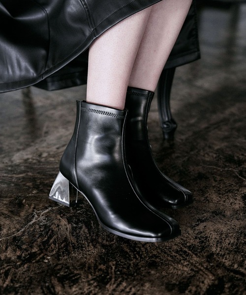HARE（ハレ）の「アソートメタルヒールブーツ(HARE)（ブーツ・レディース・ブラック/ブラック系その他/シルバー/ボルドー・LARGE/MEDIUM）」の6枚目の写真
