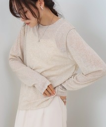 Bab | 【選べるサイズ展開】メランジシアーベーシックカットソー(Tシャツ/カットソー)