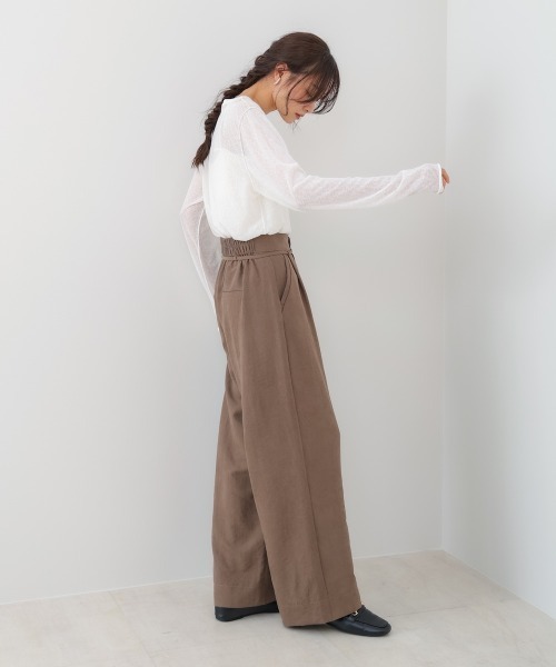 Bab（バブ）の「【選べるサイズ展開】メランジシアーベーシックカットソー（Tシャツ/カットソー・レディース・ベージュ/ピンク/ブラック/オフホワイト/チャコールグレー・FREE/L）」の15枚目の写真