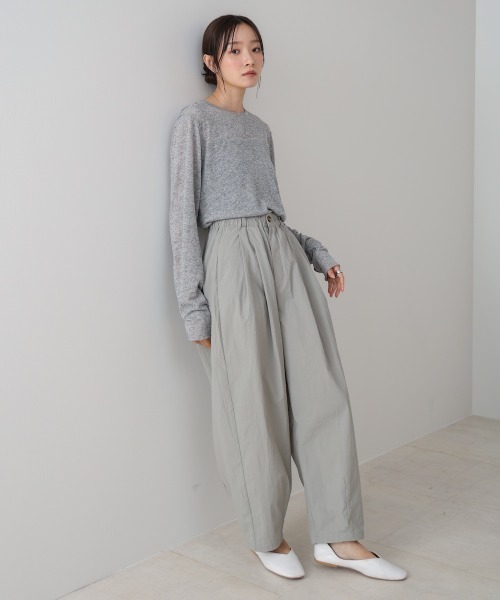 Bab（バブ）の「【選べるサイズ展開】メランジシアーベーシックカットソー（Tシャツ/カットソー・レディース・ベージュ/ピンク/ブラック/オフホワイト/チャコールグレー・FREE/L）」の20枚目の写真