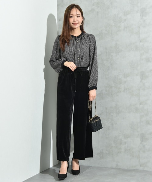 INTERPLANET（インタープラネット）の「厚地ジョーゼット千鳥柄袖２ＷＡＹブラウス（シャツ/ブラウス・レディース・オフホワイト/ベージュ・FREE）」の11枚目の写真