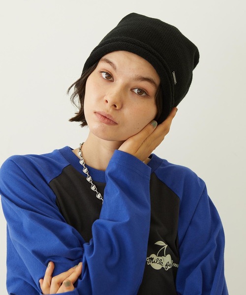 MILKFED.（ミルクフェド）の「LOOSE KNIT CAP（ニットキャップ/ビーニー・レディース・アッシュ/ブラック/ブラウン・ONE SIZE）」の6枚目の写真