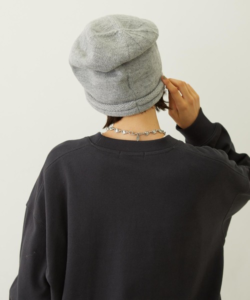 MILKFED.（ミルクフェド）の「LOOSE KNIT CAP（ニットキャップ/ビーニー・レディース・アッシュ/ブラック/ブラウン・ONE SIZE）」の14枚目の写真