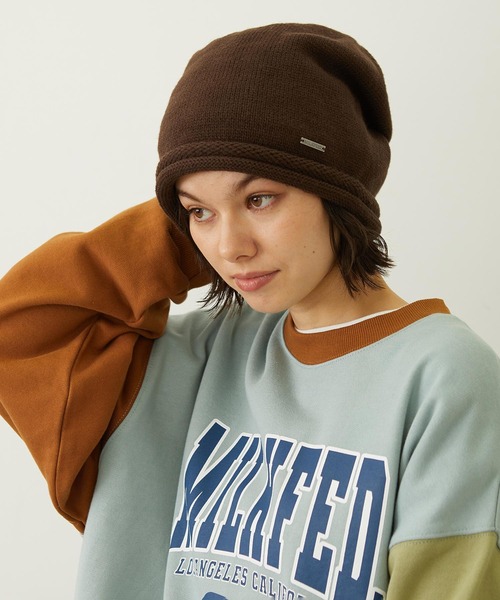 MILKFED.（ミルクフェド）の「LOOSE KNIT CAP（ニットキャップ/ビーニー・レディース・アッシュ/ブラック/ブラウン・ONE SIZE）」の16枚目の写真