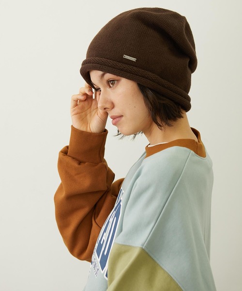 MILKFED.（ミルクフェド）の「LOOSE KNIT CAP（ニットキャップ/ビーニー・レディース・アッシュ/ブラック/ブラウン・ONE SIZE）」の17枚目の写真