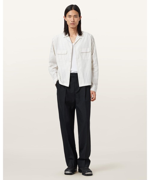 ALLSAINTS(オールセインツ)の「TALLIS STRAIGHT LEG TROUSERS | TALLIS ストレート レッグ トラウザー(スラックス・メンズ・ブラック・32/30/31/28)」の1枚目の写真