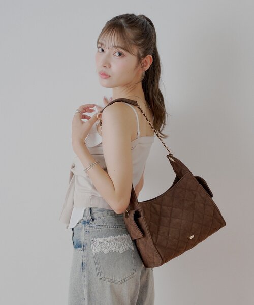 2wayチェーンショルダーキルティングバッグ（ショルダーバッグ
