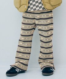 p.premier | 【リンク/セットアップ/ジュニア対応】総柄カットジャガード裾スリットフレアパンツ(その他パンツ)