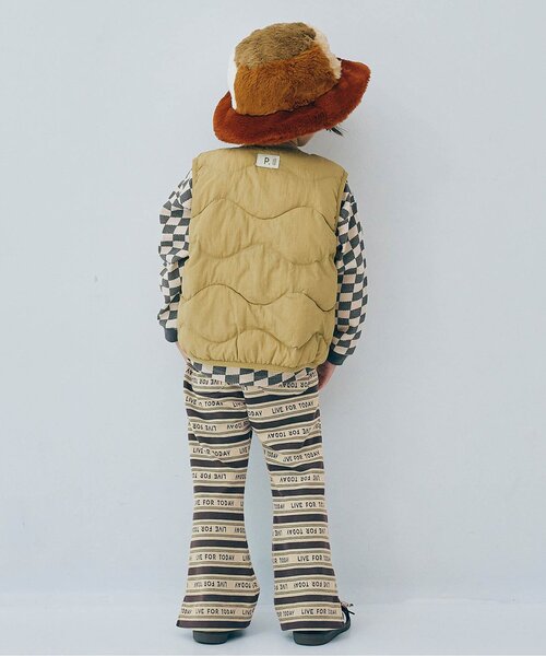 p.premier(ピードットプルミエ)の「【リンク/セットアップ/ジュニア対応】総柄カットジャガード裾スリットフレアパンツ(その他パンツ・キッズ・グリーン/ブラウン/ブラック/パープル・140/90/100/110/120/80/130)」の12枚目の写真