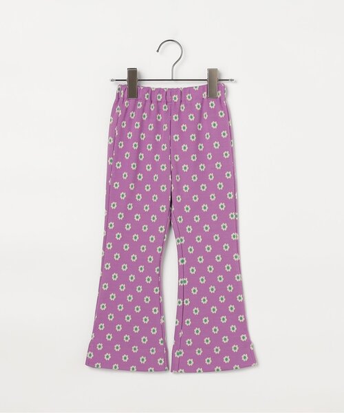 p.premier(ピードットプルミエ)の「【リンク/セットアップ/ジュニア対応】総柄カットジャガード裾スリットフレアパンツ(その他パンツ・キッズ・グリーン/ブラウン/ブラック/パープル・140/90/100/110/120/80/130)」の5枚目の写真