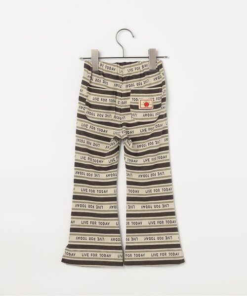 p.premier(ピードットプルミエ)の「【リンク/セットアップ/ジュニア対応】総柄カットジャガード裾スリットフレアパンツ(その他パンツ・キッズ・グリーン/ブラウン/ブラック/パープル・140/90/100/110/120/80/130)」の6枚目の写真