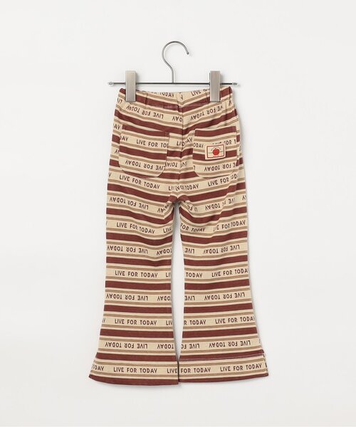 p.premier(ピードットプルミエ)の「【リンク/セットアップ/ジュニア対応】総柄カットジャガード裾スリットフレアパンツ(その他パンツ・キッズ・グリーン/ブラウン/ブラック/パープル・140/90/100/110/120/80/130)」の7枚目の写真