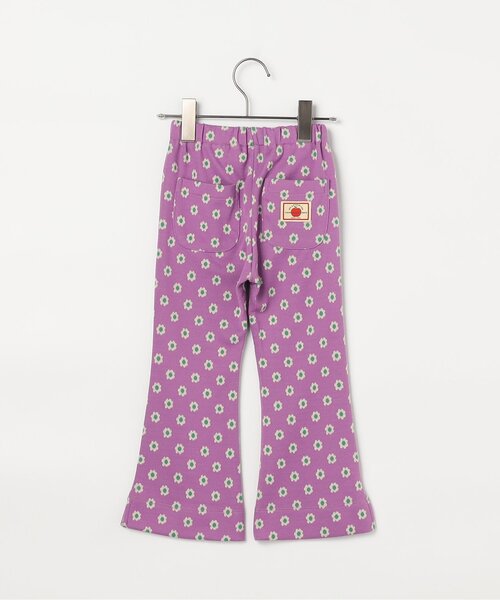p.premier(ピードットプルミエ)の「【リンク/セットアップ/ジュニア対応】総柄カットジャガード裾スリットフレアパンツ(その他パンツ・キッズ・グリーン/ブラウン/ブラック/パープル・140/90/100/110/120/80/130)」の9枚目の写真