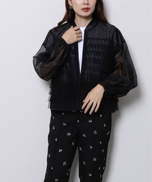 フロントチュールオーガンジーブルゾン