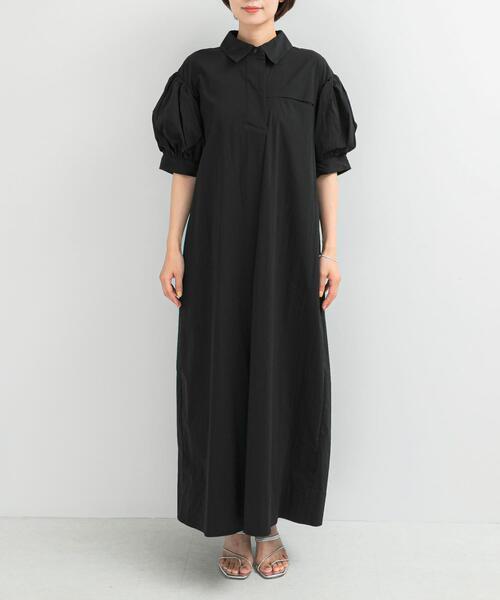 URBAN RESEARCH ROSSO WOMEN(アーバンリサーチ ロッソ)の「ELENDEEK FORM SHIRT ONE-PIECE(ワンピース・レディース・ベージュ/ブラック/グレー・1)」の13枚目の写真