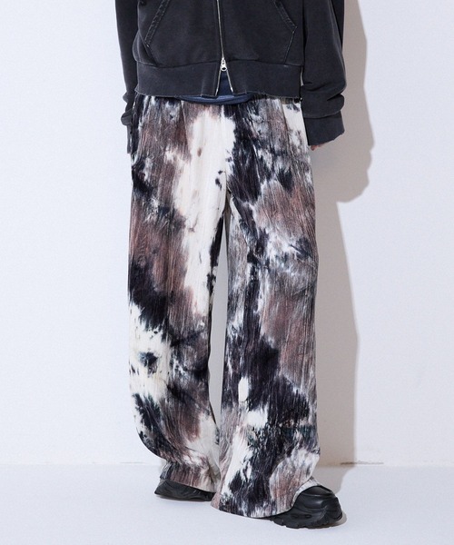 JEANASIS（ジーナシス）の「タイダイベロアイージーパンツ/586707（その他パンツ・レディース・グレー系その他/ブラウン系その他/ブラック/オレンジ系その他/パープル系その他/レッド系その他・FREE）」の3枚目の写真