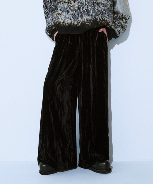 JEANASIS（ジーナシス）の「タイダイベロアイージーパンツ/586707（その他パンツ・レディース・グレー系その他/ブラウン系その他/ブラック/オレンジ系その他/パープル系その他/レッド系その他・FREE）」の2枚目の写真