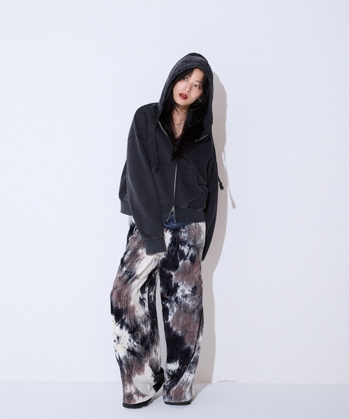JEANASIS（ジーナシス）の「タイダイベロアイージーパンツ/586707（その他パンツ・レディース・グレー系その他/ブラウン系その他/ブラック/オレンジ系その他/パープル系その他/レッド系その他・FREE）」の8枚目の写真