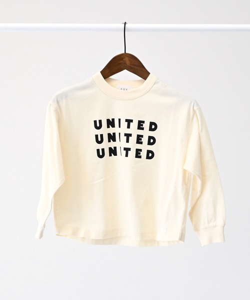 FOV(フォブ)の「FOV/フォブ UNITED L/S Tシャツ(Tシャツ/カットソー・キッズ・アイボリー/グレイッシュベージュ/ブラック・L/XL/S/M)」の8枚目の写真