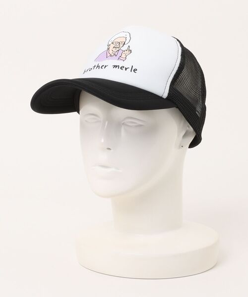 THRASHER(スラッシャー)の「Graphic Print Betty MESH CAP/グラフィックプリント メッシュキャップ トラッカーハット ストリート Y2K レトロ ユニセックス 帽子(キャップ・メンズ・トリコロール/ブラック×ホワイト/ブラック/オリーブ/ブラウン・FREE)」の12枚目の写真