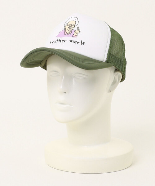 THRASHER(スラッシャー)の「Graphic Print Betty MESH CAP/グラフィックプリント メッシュキャップ トラッカーハット ストリート Y2K レトロ ユニセックス 帽子(キャップ・メンズ・トリコロール/ブラック×ホワイト/ブラック/オリーブ/ブラウン・FREE)」の14枚目の写真