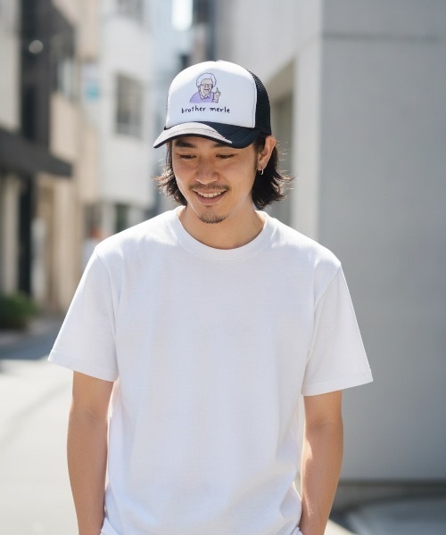THRASHER(スラッシャー)の「Graphic Print Betty MESH CAP/グラフィックプリント メッシュキャップ トラッカーハット ストリート Y2K レトロ ユニセックス 帽子(キャップ・メンズ・トリコロール/ブラック×ホワイト/ブラック/オリーブ/ブラウン・FREE)」の8枚目の写真