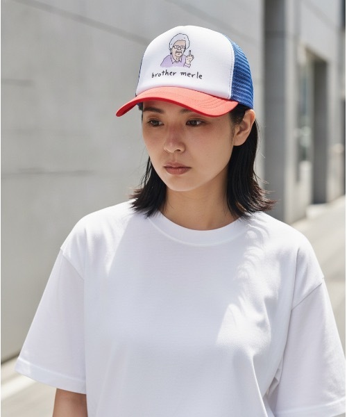 THRASHER(スラッシャー)の「Graphic Print Betty MESH CAP/グラフィックプリント メッシュキャップ トラッカーハット ストリート Y2K レトロ ユニセックス 帽子(キャップ・メンズ・トリコロール/ブラック×ホワイト/ブラック/オリーブ/ブラウン・FREE)」の9枚目の写真