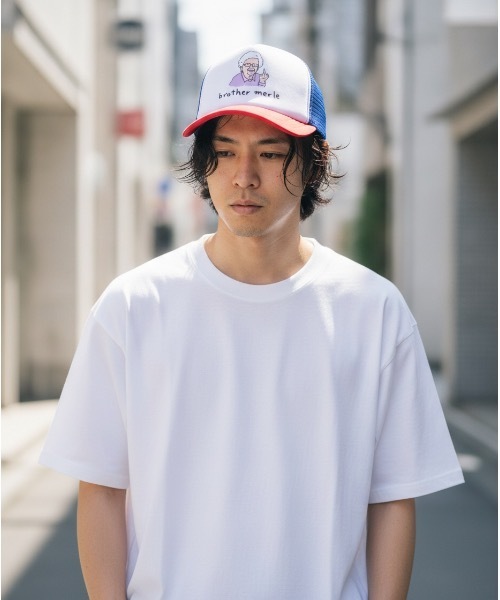 THRASHER(スラッシャー)の「Graphic Print Betty MESH CAP/グラフィックプリント メッシュキャップ トラッカーハット ストリート Y2K レトロ ユニセックス 帽子(キャップ・メンズ・トリコロール/ブラック×ホワイト/ブラック/オリーブ/ブラウン・FREE)」の10枚目の写真