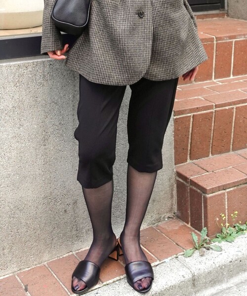 NOLLEY’S（ノーリーズ）の「【MAQWEL/マクウェル】ウォッシャブルカプリジョーゼットパンツ（その他パンツ・レディース・ブラック・FREE）」の2枚目の写真