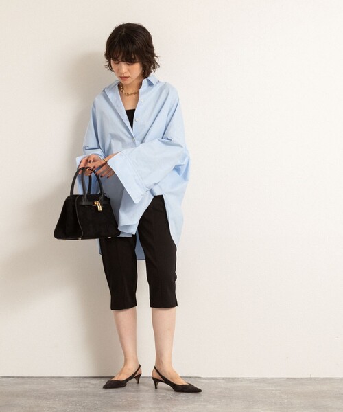 NOLLEY’S（ノーリーズ）の「【MAQWEL/マクウェル】ウォッシャブルカプリジョーゼットパンツ（その他パンツ・レディース・ブラック・FREE）」の9枚目の写真