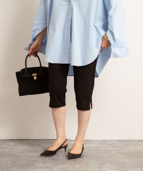 NOLLEY’S（ノーリーズ）の「【MAQWEL/マクウェル】ウォッシャブルカプリジョーゼットパンツ（その他パンツ・レディース・ブラック・FREE）」の11枚目の写真