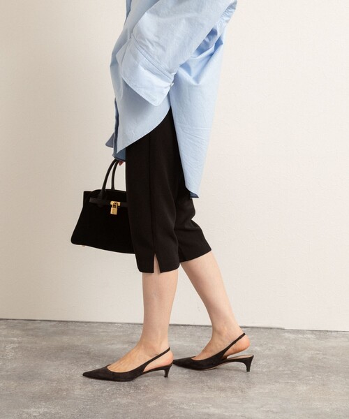 NOLLEY’S（ノーリーズ）の「【MAQWEL/マクウェル】ウォッシャブルカプリジョーゼットパンツ（その他パンツ・レディース・ブラック・FREE）」の12枚目の写真