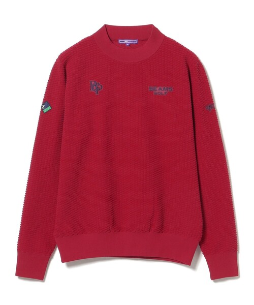 BEAMS GOLF(ビームスゴルフ)の「▲PURPLE LABEL / スフィダンテ パイル モックネックニット(バーガンディ)(ニット/セーター・メンズ・レッド系その他7・XL/L/M/S)」の7枚目の写真