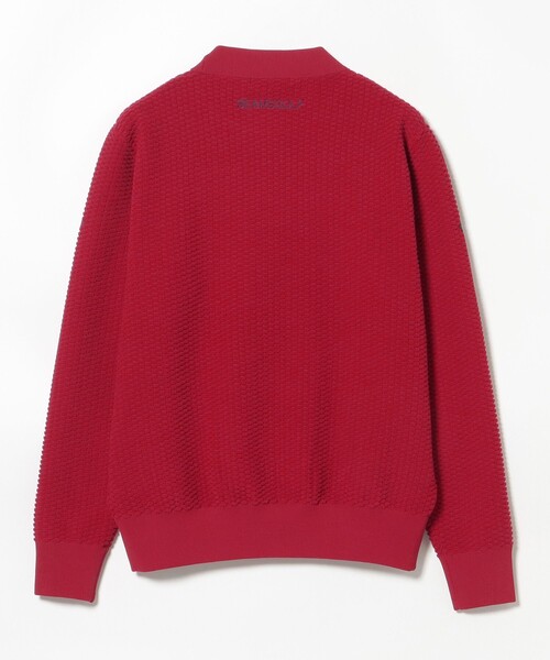 BEAMS GOLF(ビームスゴルフ)の「▲PURPLE LABEL / スフィダンテ パイル モックネックニット(バーガンディ)(ニット/セーター・メンズ・レッド系その他7・XL/L/M/S)」の3枚目の写真