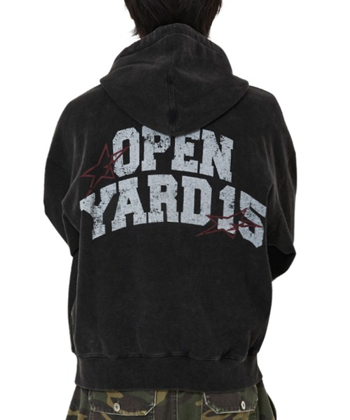 OY/オーワイ』VINTAGE FADE WASHED HOODIE ZIP UP/ビンテージフェード
