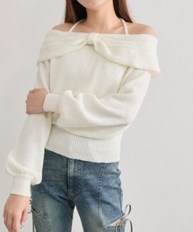 OLIVE des OLIVE | リボンオフショルニット(ニット/セーター)