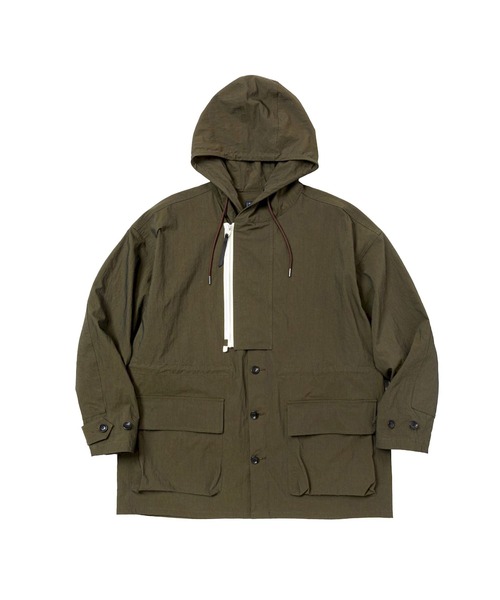 meanswhile(ミーンズワイル)の「Dope Dyed Hooded Blouson(パーカー・メンズ・ブラック/ブラウン系・1(S)/3(L)/2(M))」の1枚目の写真
