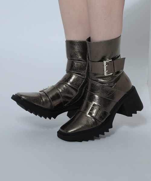PAGEBOY（ページボーイ）の「ハトメシャークソールブーツ（ブーツ・レディース・ブラック/ブロンズ・MEDIUM/LARGE）」の11枚目の写真
