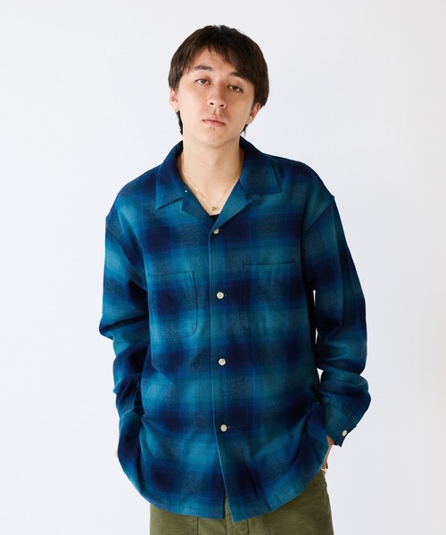 FIVE BROTHER（ファイブブラザー）の「FIVE BROTHER/ファイブブラザー CHECK ONE-OP SHIRTS シャツ（シャツ/ブラウス・メンズ・ブルー/ブラウン/ブラック・XL/L/M/S）」の5枚目の写真