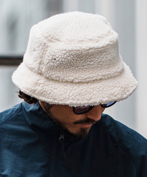 mko13109-Barcode Embroidery Boa Hat ボアハット(F25F310)