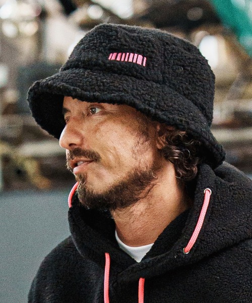 mko13109-Barcode Embroidery Boa Hat ボアハット(F25F310)(ハット mko13109-Barcode Embroidery Boa Hat ボアハット(F25F310)(ハット