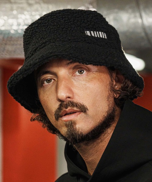 mko13109-Barcode Embroidery Boa Hat ボアハット(F25F310)（ハット