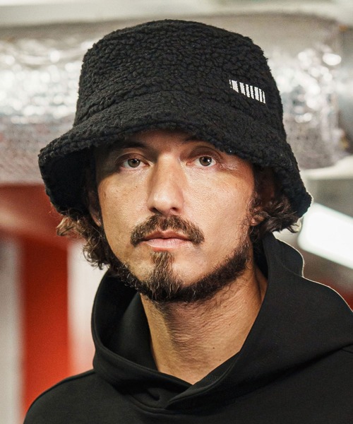 mko13109-Barcode Embroidery Boa Hat ボアハット(F25F310)（ハット