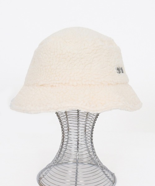 mko13109-Barcode Embroidery Boa Hat ボアハット(F25F310)