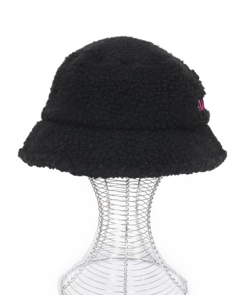 mko13109-Barcode Embroidery Boa Hat ボアハット(F25F310)