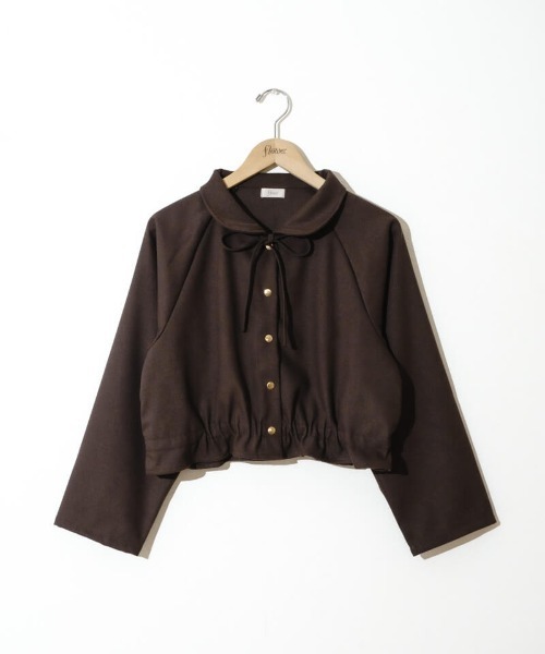 flower(フラワー)の「コンパクトウォームジャケット(ブルゾン・レディース・ブラウン/アイボリー・FREE)」の6枚目の写真